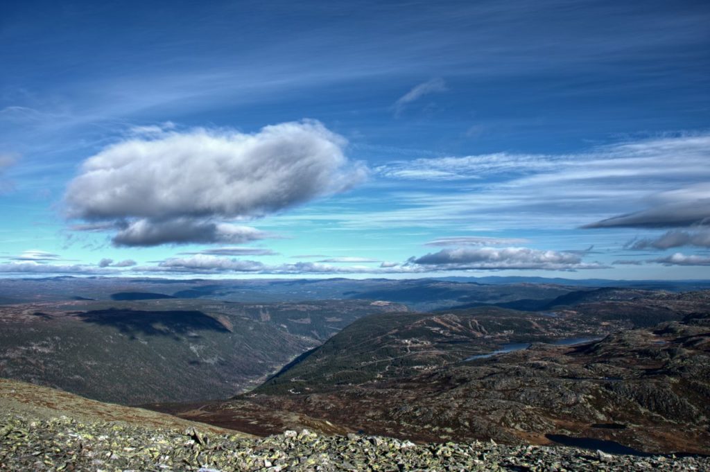 Chumury nad Gaustatoppen